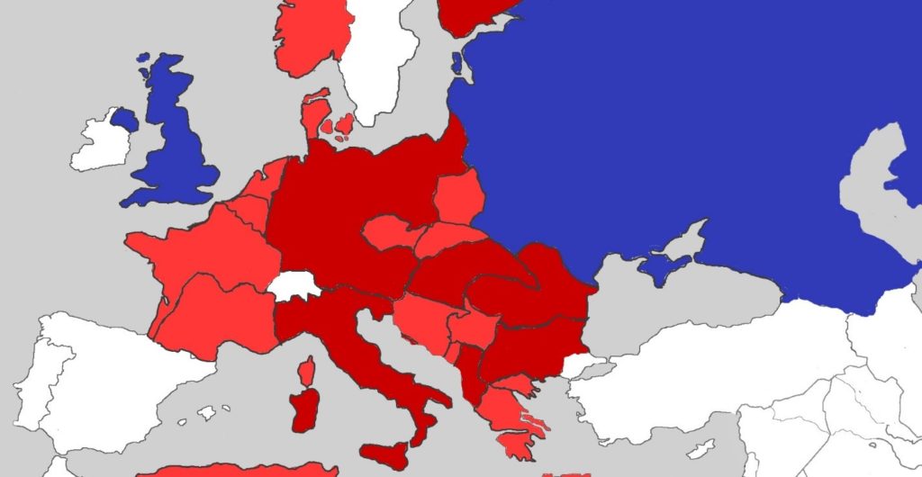 Освобождение европы советскими войсками карта